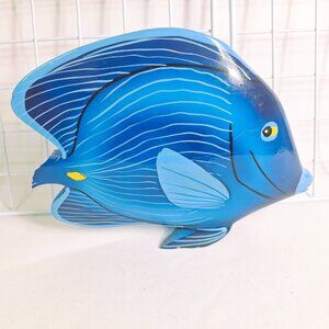 Silly Vintage Wooden Colorful Fish Cottage Pool Home Décor – Missing Tail